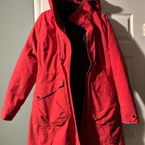 Women's Red Hooded Jacket